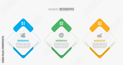 Timeline infographic template design. 3-4-5 options or steps business infographic template design. Can be used for process diagram, presentations, workflow layout, flow chart, steps, banner.