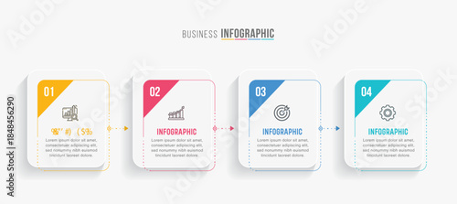 Timeline infographic template design. 3-4-5 options or steps business infographic template design. Can be used for process diagram, presentations, workflow layout, flow chart, steps, banner.