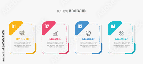 Timeline infographic template design. 3-4-5 options or steps business infographic template design. Can be used for process diagram, presentations, workflow layout, flow chart, steps, banner.