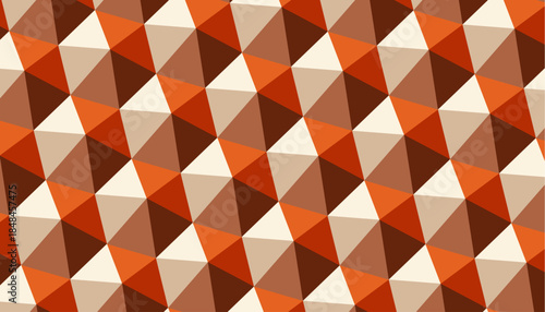 Seamless Geometric Triangle Pattern in Warm Earth Tones