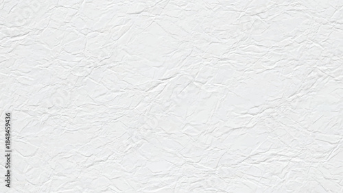 Close-up view of a heavily wrinkled and textured white paper surface