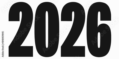 Modern large 2026 number for business planning and future goals