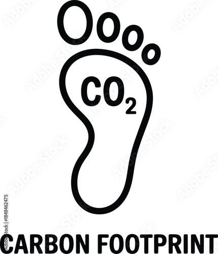Carbon Footprint Icon Symbol Emissions Concept