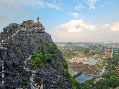 Top view of the Mua Caves (Hang Múa), Ninh Binh Province, North Vietnam