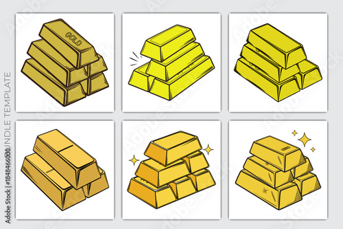 Set of vector gold bundle