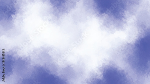 Abstract blue and white background resembling clouds or soft smoke