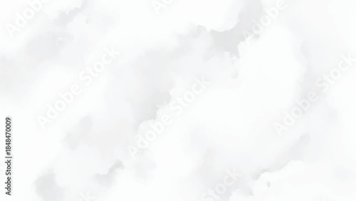 Soft, ethereal white and gray watercolor cloud shapes across the canvas