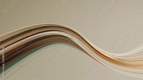 Abstract soft grey and orange flowing silk waves background texture seamless loop motion graphic for elegant modern design presentation template clean digital animation concept art