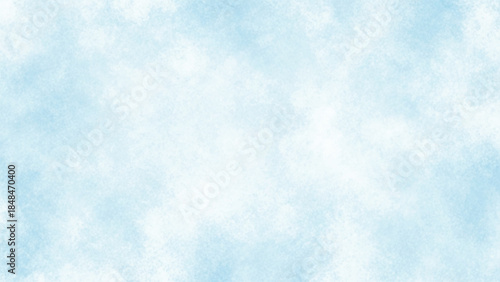 Soft, pale blue watercolor background with cloud-like textures and a gentle gradient