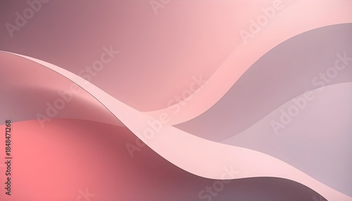 Modern abstract background with smooth flowing wave shapes in soft pink and warm neutral gradients. Great for feminine branding, beauty banners, website headers, and minimal presentations.