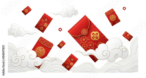 Vector illustration of Chinese New Year red envelope