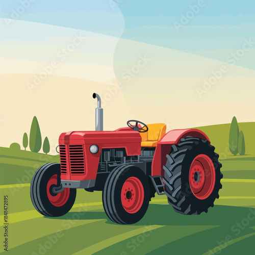 tractor on field