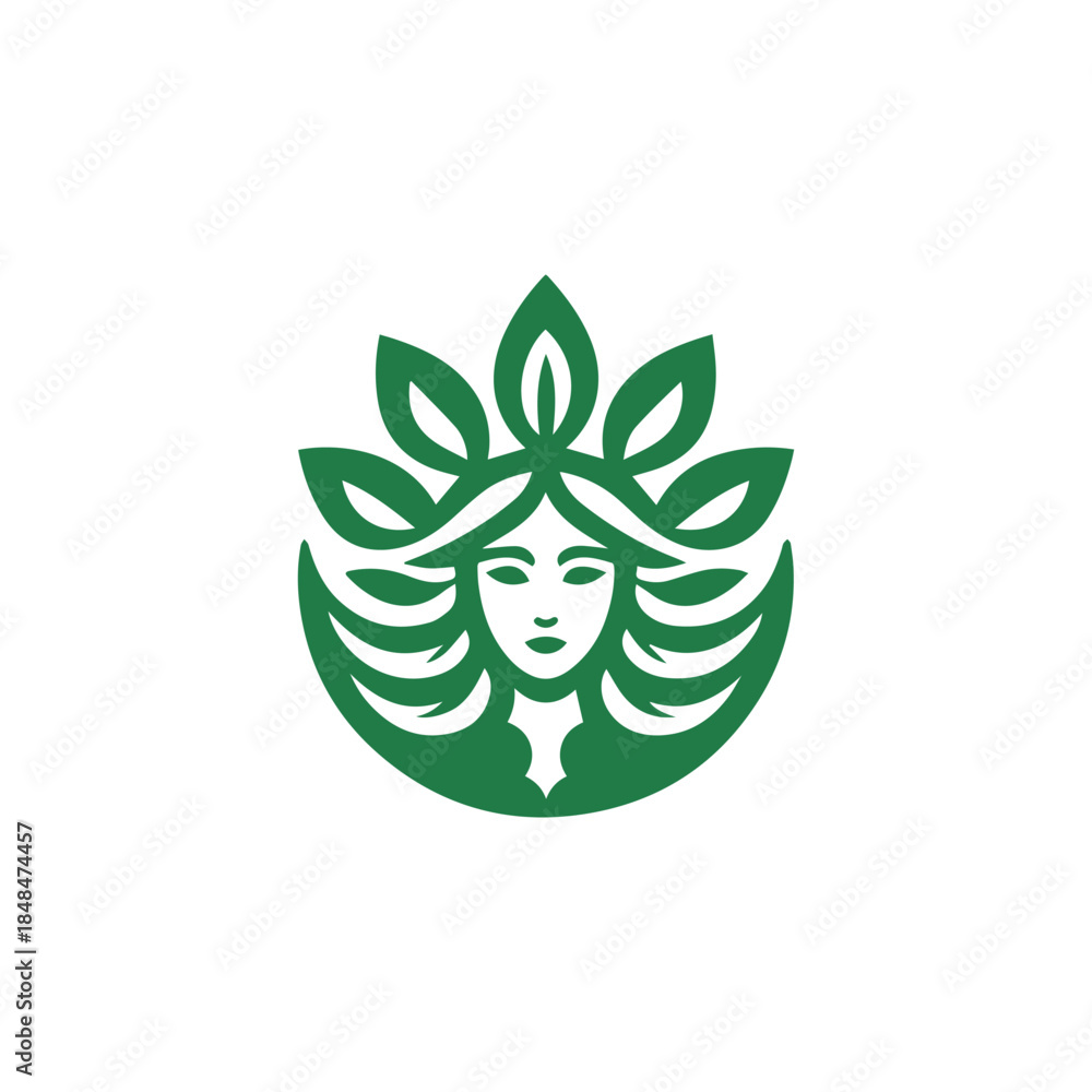 Fototapeta premium Goddess Flora Logo
