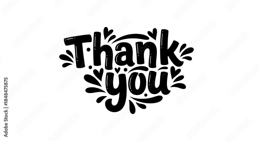 Obraz premium Thank you card design template for appreciation gratitude and special thank you message note idea