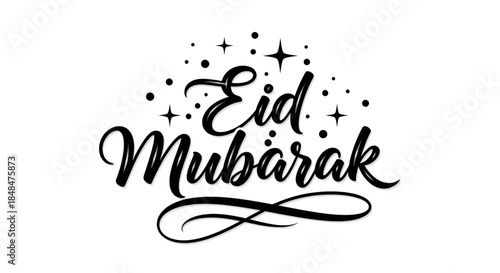 Eid mubarak calligraphy vector design happy eid al adha greeting islamic celebration festival holiday art