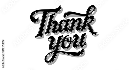 Thank you image download free vector graphic black and white appreciation gratitude expression design