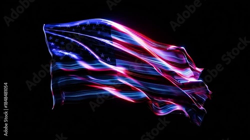 Abstract american flag animation