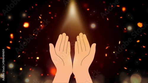 Two open hands extended forward in a gesture of giving or receiving.