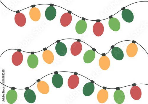 Colorful holiday lights decoration