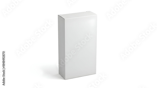 Minimalist white box on white background