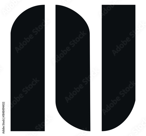 Abstract letter N logo. Vector illustration.