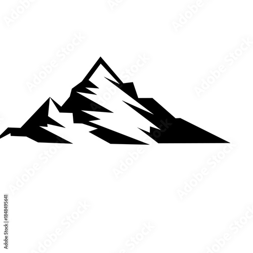Mountain silhouette vector flat illustration design