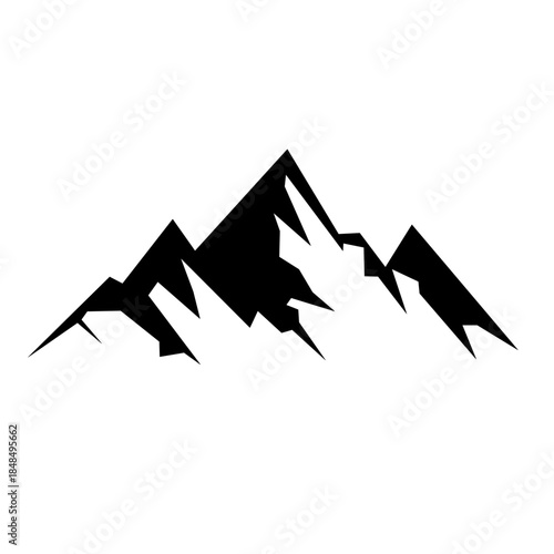 Mountain silhouette vector flat illustration design