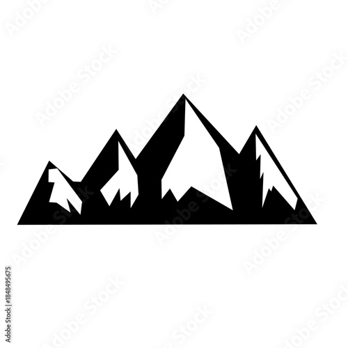 Mountain silhouette vector flat illustration design