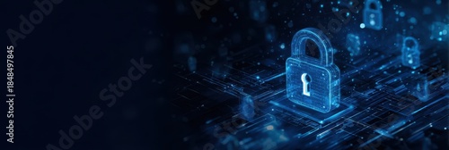 A cybersecurity terminal showcasing permission tiers policy compliance and software encryption ensuring safe access and login for all information assets