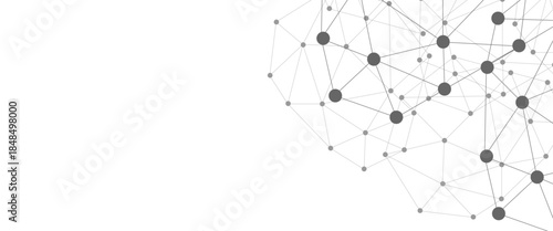Abstract plexus background with connecting dots and lines. Global network connection