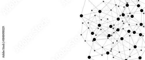 Abstract technology dot and line connection digital hi tech design concept background. Space for text. Vector illustration