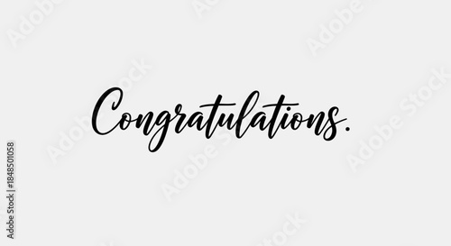 "Congratulations Handwritten Calligraphy Text Vector"