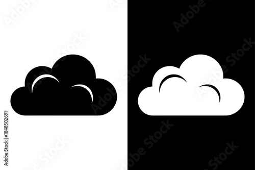 Vector Cloud Shapes Collection. Minimal Silhouette Icons for Weather and Web UI