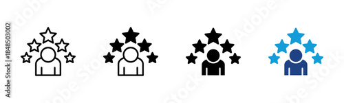 Reputation icon set multiple style collection