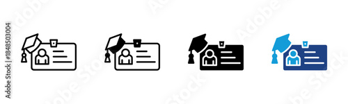 Intern icon set multiple style collection