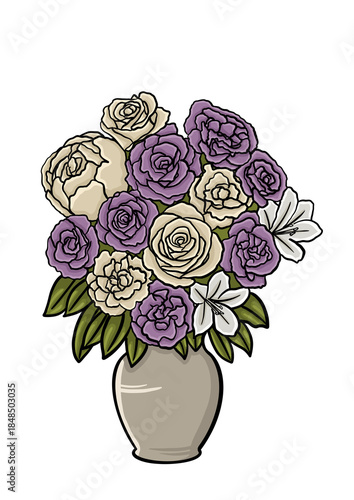 bouquet of roses in vase