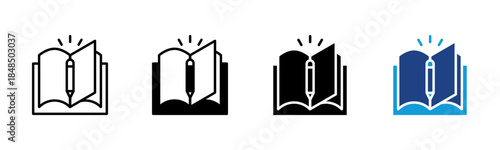 Story icon set multiple style collection