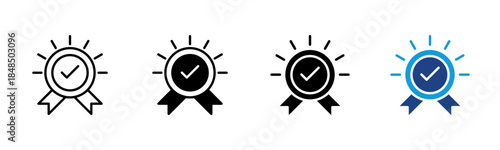 Guarantee icon set multiple style collection