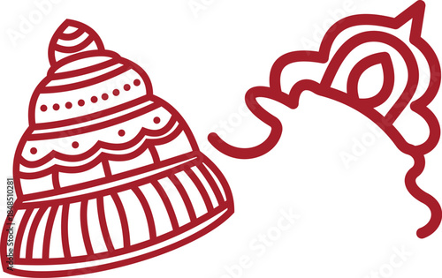 Bengali wedding Topor and  Mukut design.