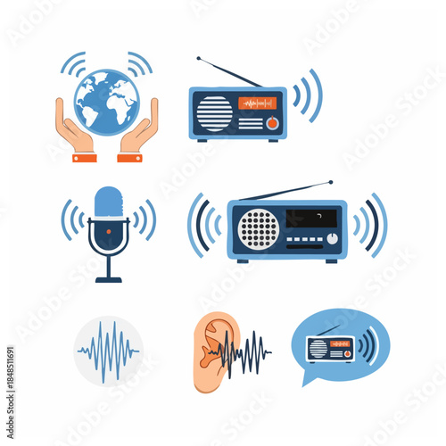 Radio Broadcasting Communication Global Connection