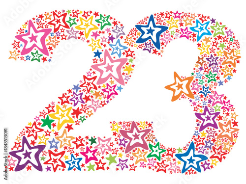 Greeting card with congratulations to 23 february. Vector Illustration 