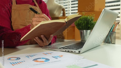 Online shopping concept, women shopping online is a form of electronic commerce from a seller over internet.