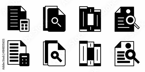 Accounting icon on white background. Vector logo acccunting illustration.