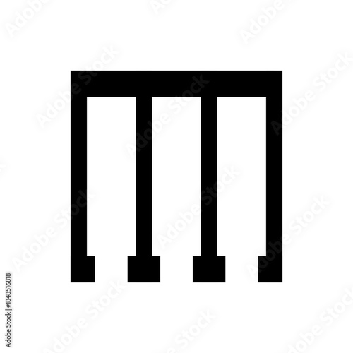 Minimalist Black and White Vertical Stripes Design, Modern Graphic Art