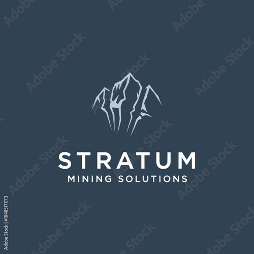 Stratum Mining Solutions Company Logo Design.