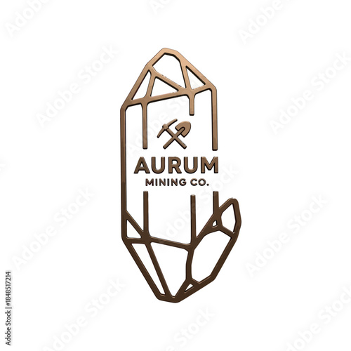 Aurum Mining Co Logo Design Element.