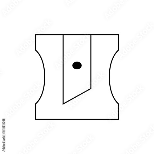 Minimalist Black Dot Pushpin Icon, Simple Office Supply Illustration