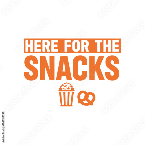 Funny snacks typography t-shirt design isolated on transparent background