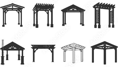 Various outdoor pergola and gazebo designs for landscaping