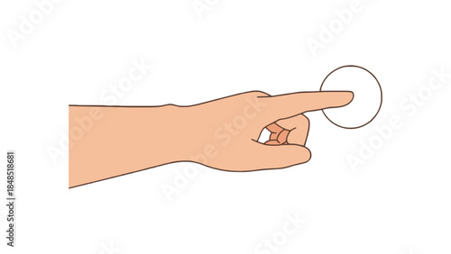 Hand clicking button for action and decision making